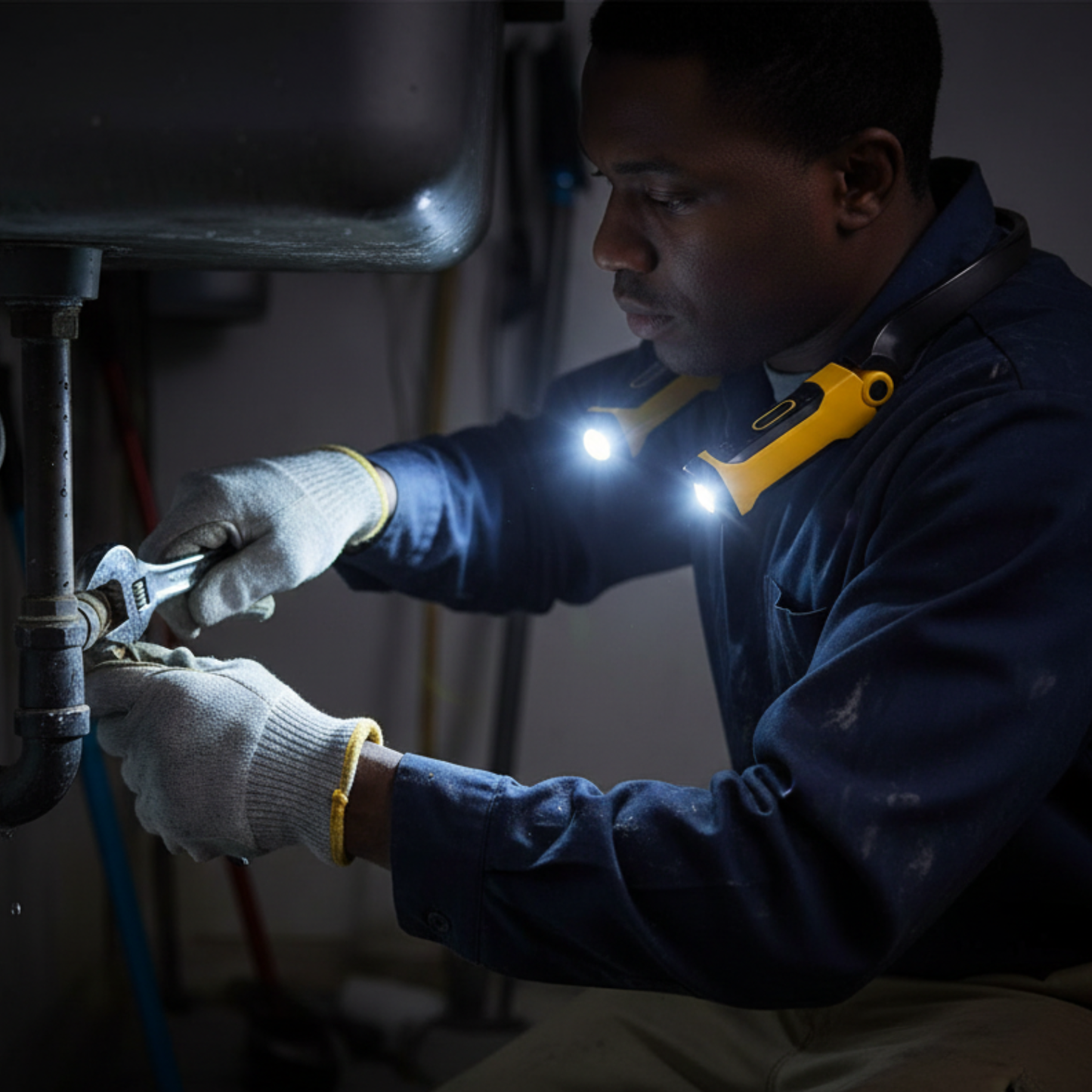 Rechargeable LED Neck Reading Light with Flexible Arms