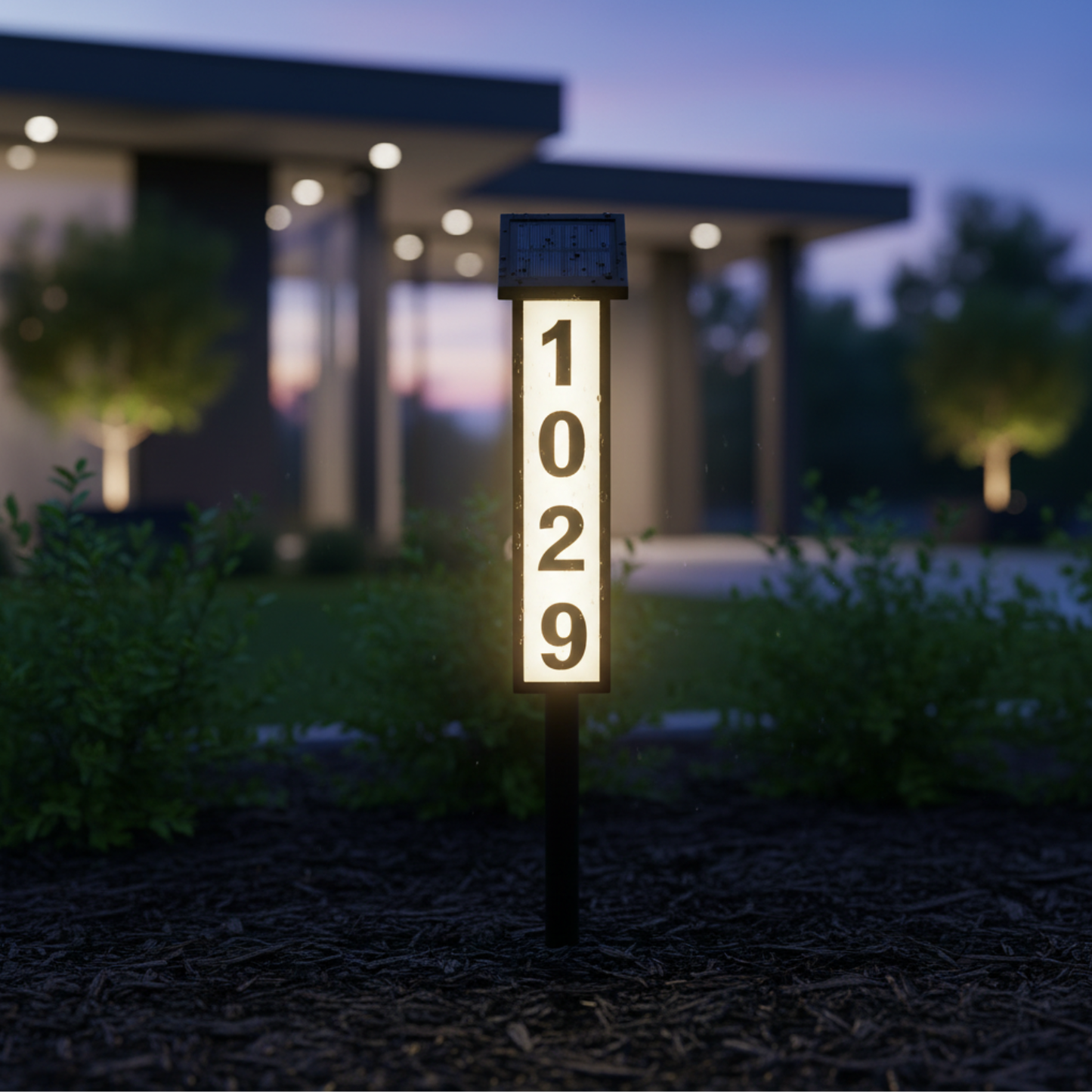 1pc Lighting House Number Light, Solar Address Sign Light With Stake,Solar Powered LED Lighting Address Sign For Houses And Home