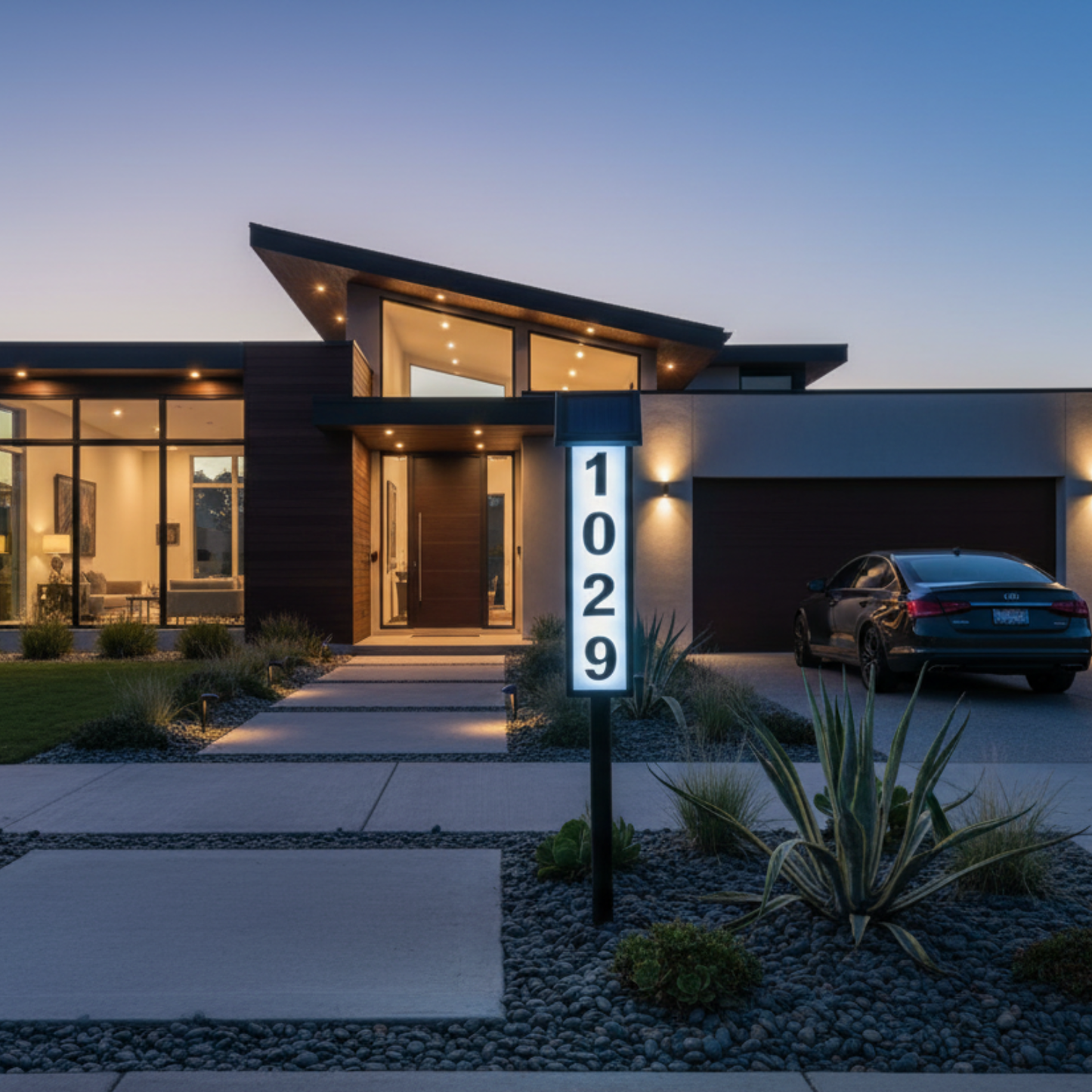 1pc Lighting House Number Light, Solar Address Sign Light With Stake,Solar Powered LED Lighting Address Sign For Houses And Home