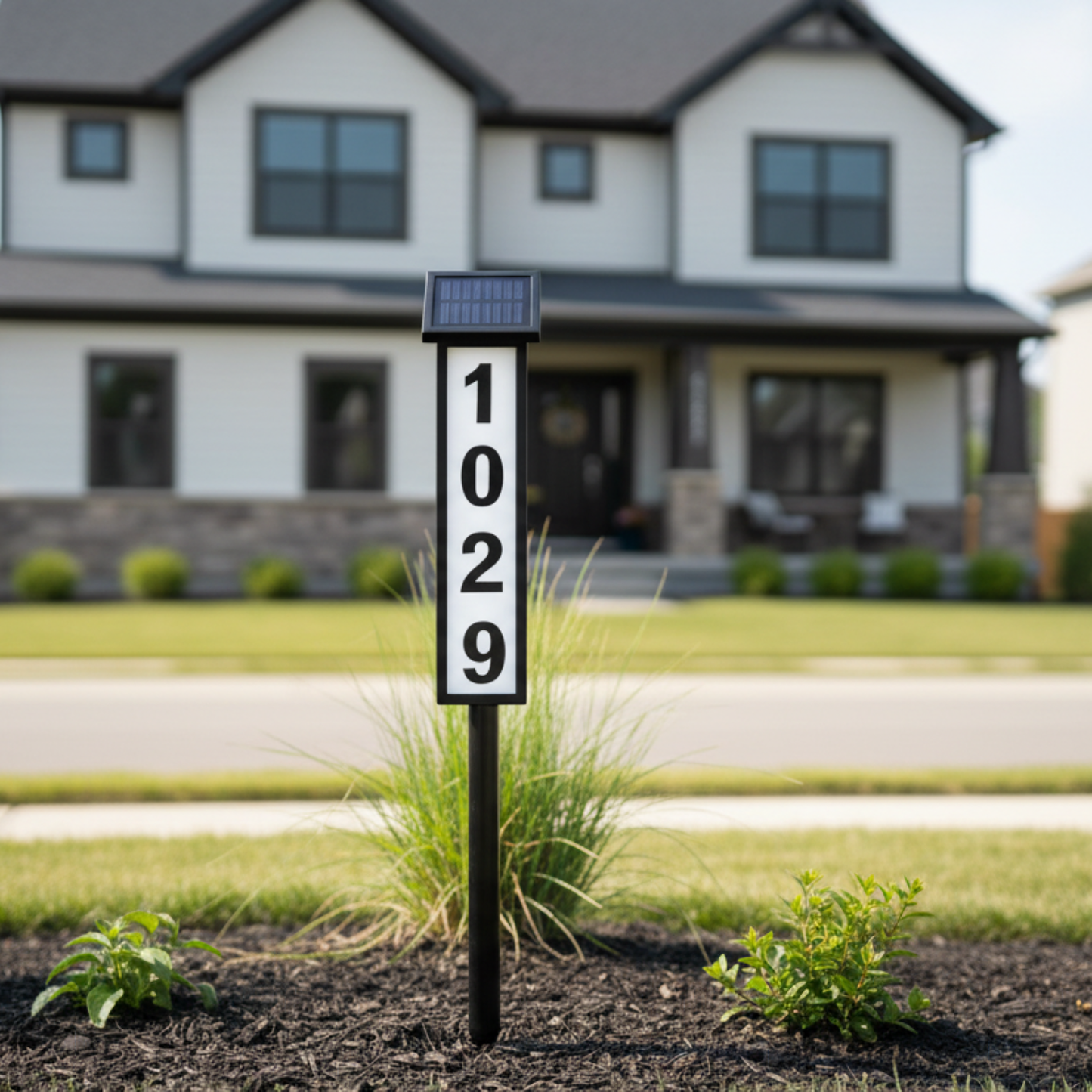 1pc Lighting House Number Light, Solar Address Sign Light With Stake,Solar Powered LED Lighting Address Sign For Houses And Home